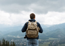 Black chocolate soufflé
